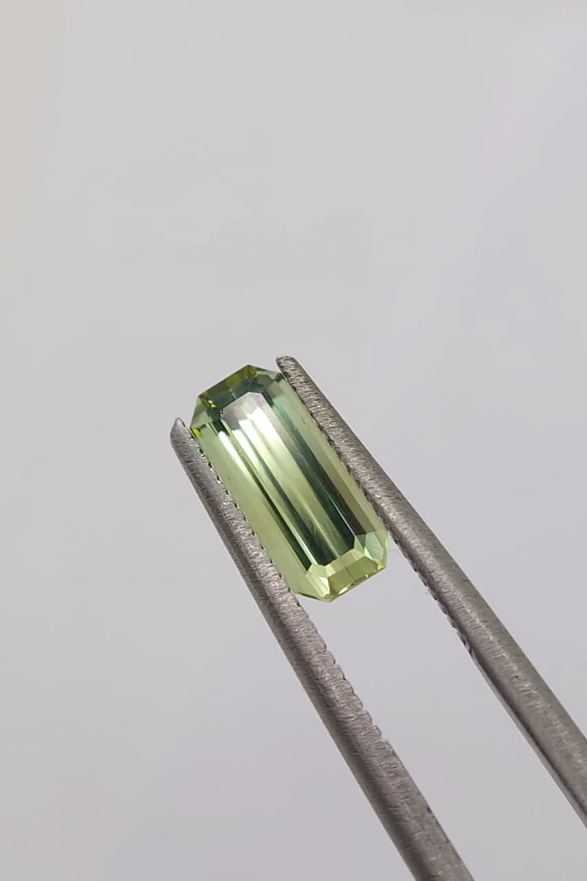 1.05ct Natural Mint Green Tourmaline Emerald Cut Loose Gemstone From Nigeria — view 2